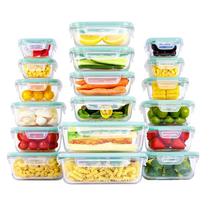 Stackable Glass Food Storage Set for Kitchen